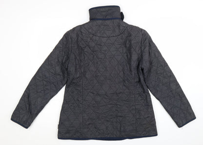 Barbour Women's Blue Quilted Mid-Length Jacket Size 14