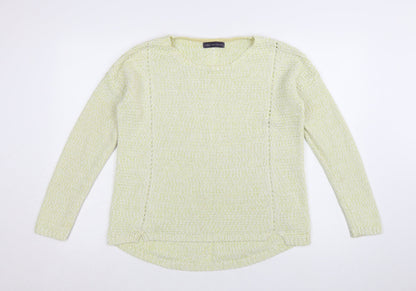 Marks and Spencer Women Green Cotton Knit Jumper Size 14