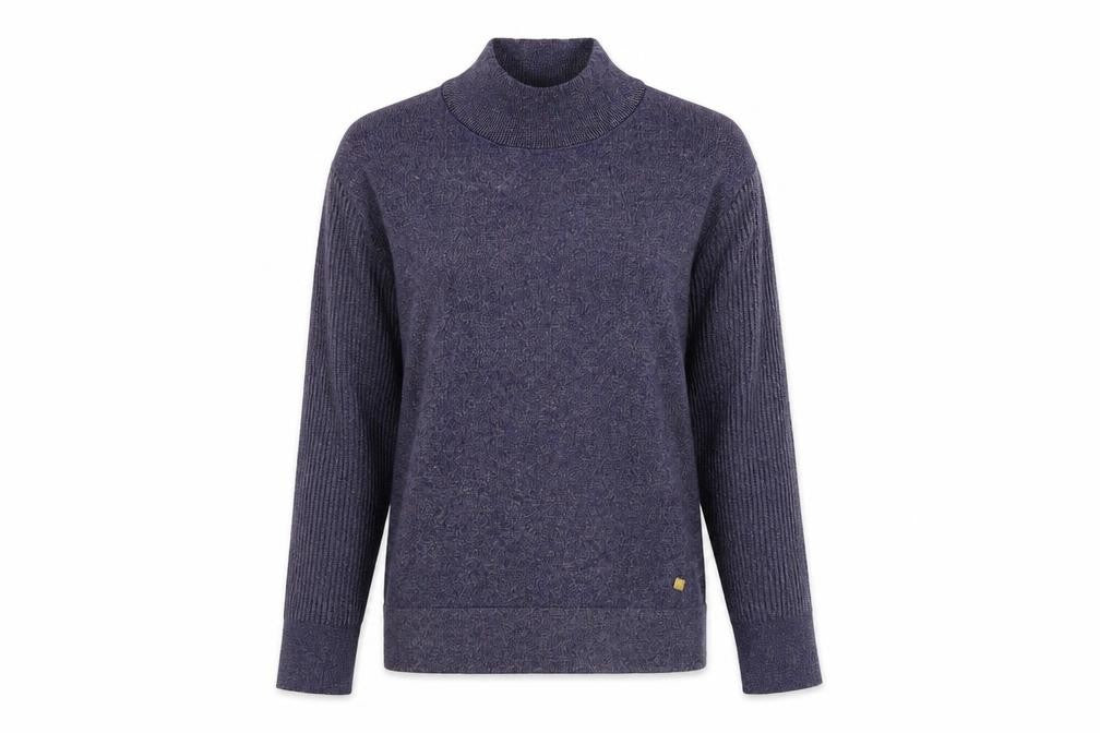 Biba Women's Purple Roll Neck Knit Jumper Size S