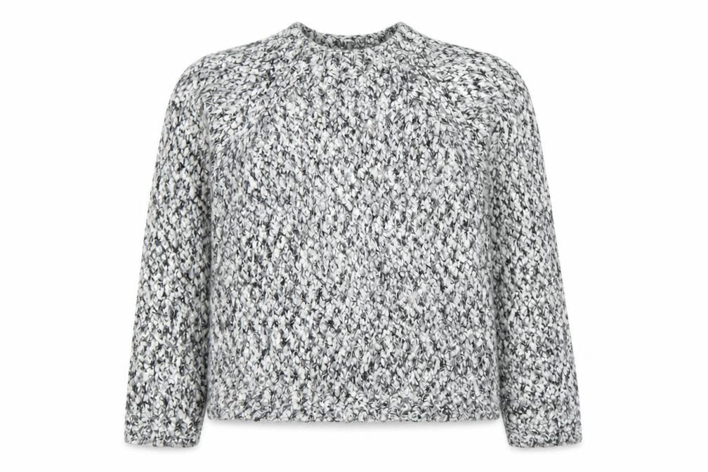 Whistles Women's Grey Chunky-Knit Wool Blend Jumper Size 8