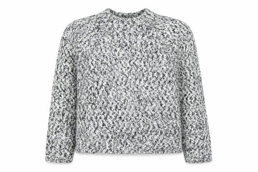 Whistles Women's Grey Chunky-Knit Wool Blend Jumper Size 8
