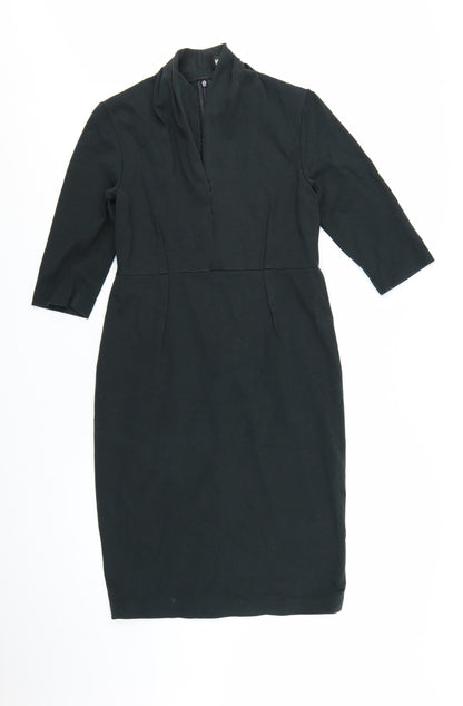 ME+EM Women Black L Sheath Knee Length 3/4 Sleeve Dress