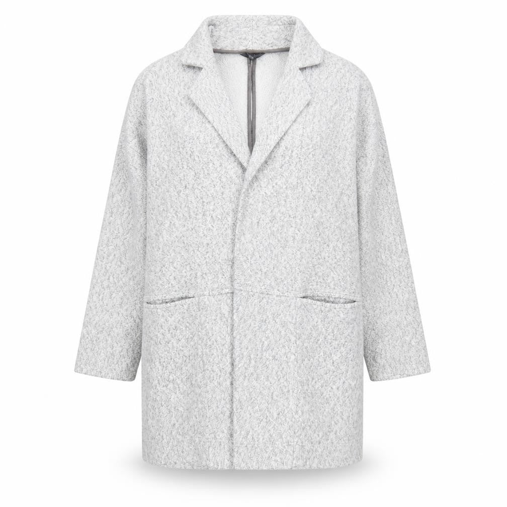 Next Women’s Grey Long Sleeve Open Knit Collared Cardigan Size 16