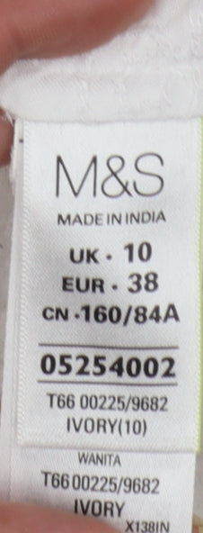 Marks and Spencer Women’s Ivory Embroidered Camisole Top UK 10