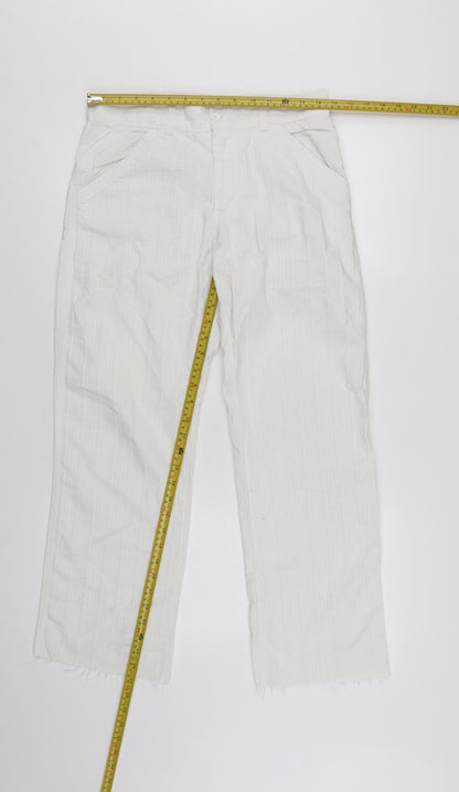 Dolce & Gabbana Women White Cotton Straight Trousers Size 12