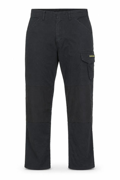 Dunlop Men's Black Cargo Workwear Trousers W28 L32 Cotton Blend