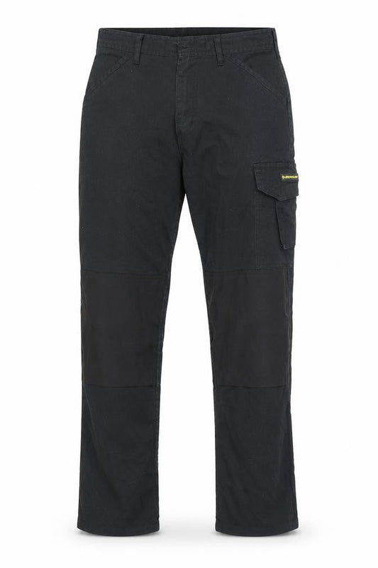 Dunlop Men's Black Cargo Workwear Trousers W28 L32 Cotton Blend