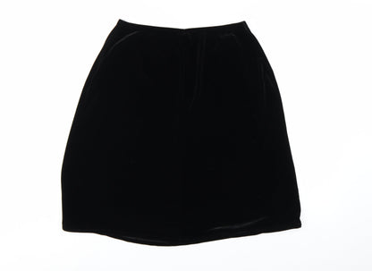 Ingredients Womens Black Velvet Pencil Skirt Size L Stretch