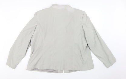 bonmarché Women’s Grey Suede Look Zip Jacket Size 24 Plus