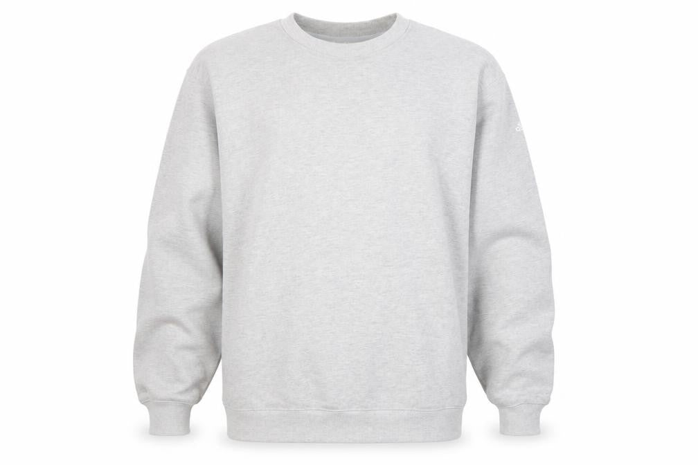 Adidas Men’s Grey Pullover Sweatshirt L Regular Fit Crew Neck