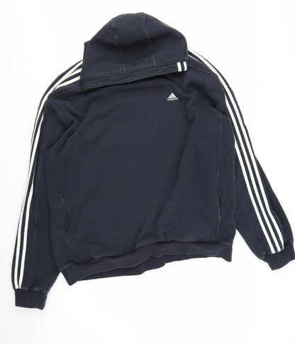 Adidas Men's Black 2XL Pullover Hoodie Fleece Sportswear