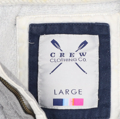 Crew Clothing Co. Mens Grey 1/4 Zip Sweatshirt Size L Regular Fit
