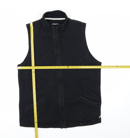 Dash Women’s Black Size 18 Full Zip Vest Hoodie Sleeveless Sweatshirt