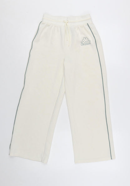 Kappa x Primark Girls Ivory Jogger Trousers 9-10 Years Elastic Waist