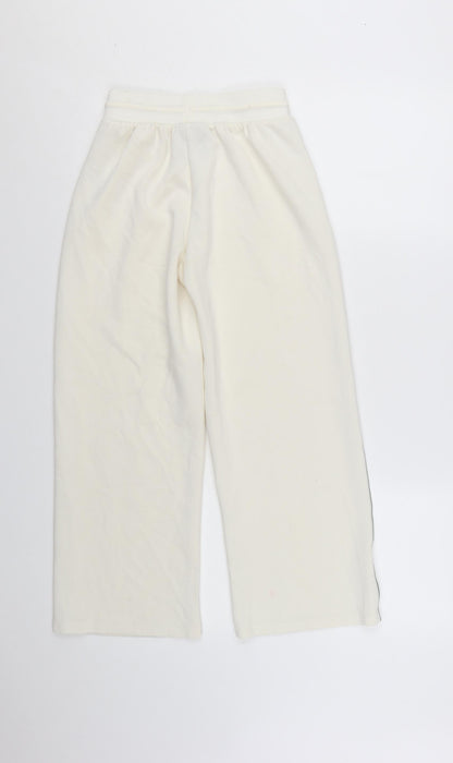 Kappa x Primark Girls Ivory Jogger Trousers 9-10 Years Elastic Waist