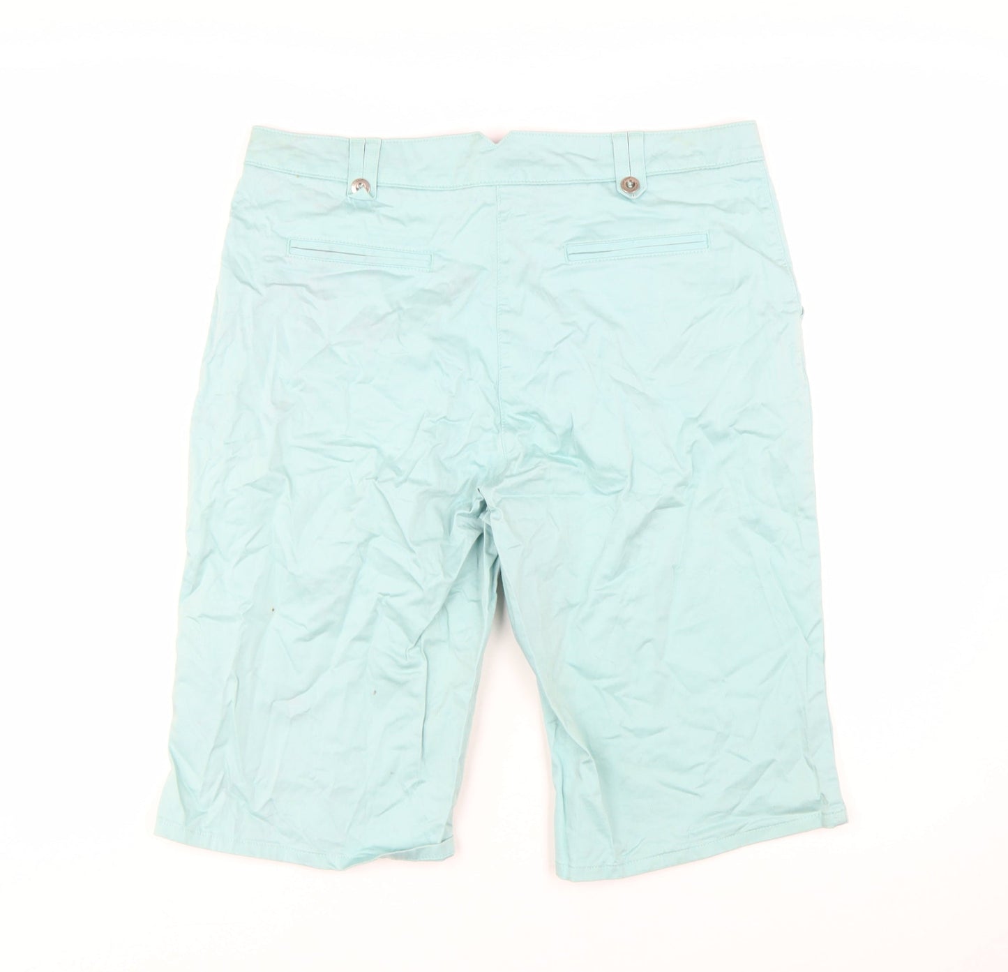Marks and Spencer Women’s Green Bermuda Shorts Size 16 Stretch Cotton
