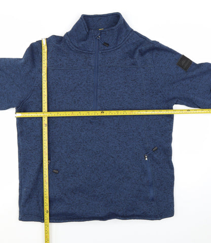 möberg Men's Blue Fleece 1/4 Zip Pullover Sweatshirt Size L