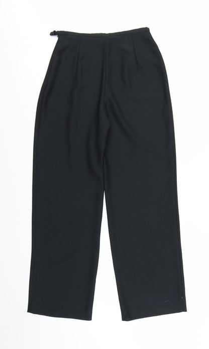 Marks and Spencer Women’s Black Size 8 Pleated Regular Fit Trousers