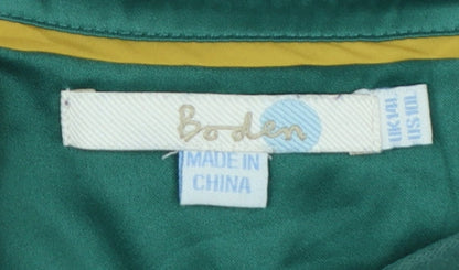 Boden Women Green Size 10 A-Line Cotton Stretch Knee Length Skirt