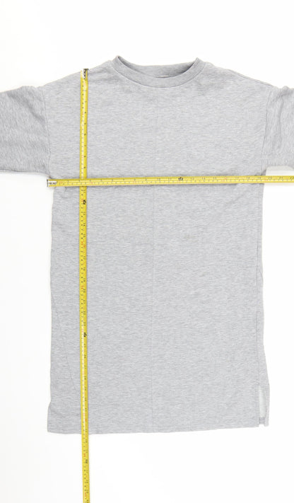 River Island Women Grey Size 10 Long Sleeve T-Shirt Dress