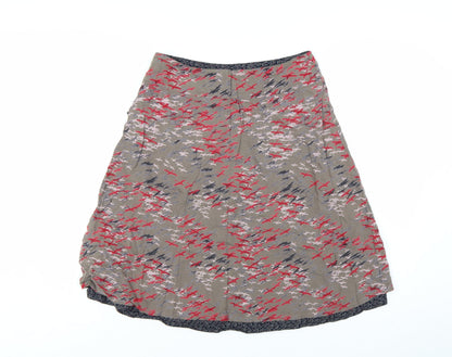White Stuff Women's Multicoloured A-Line Viscose Skirt Size 10
