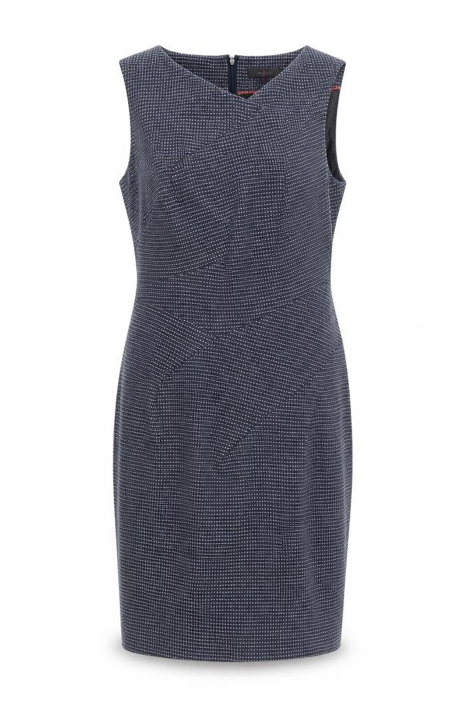 Jasper Conran Women's Blue Geometric Sheath Dress Size 12