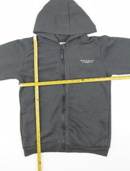 McKenzie Boys Grey Full Zip Hoodie 13-15 Years Cotton Blend Sportswear