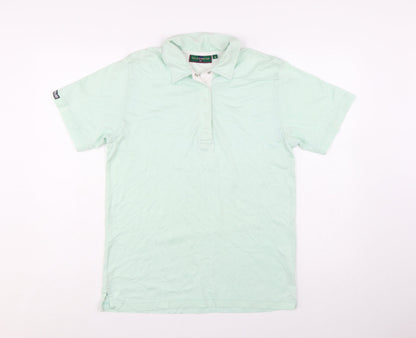 Glenmuir Women's Green Cotton Polo Shirt Size S Short Sleeve Classic