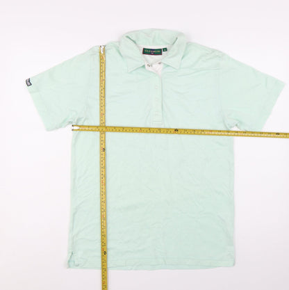 Glenmuir Women's Green Cotton Polo Shirt Size S Short Sleeve Classic