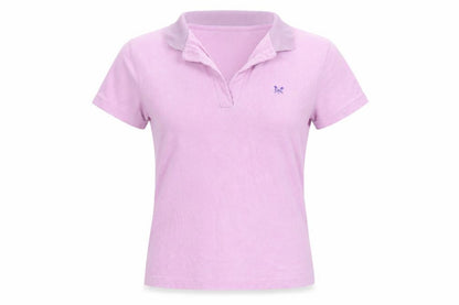 Crew Clothing Company Womens Pink Polo Shirt Size 12 Short Sleeve Cotton Blend