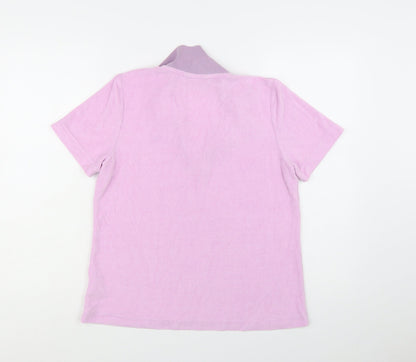 Crew Clothing Company Womens Pink Polo Shirt Size 12 Short Sleeve Cotton Blend
