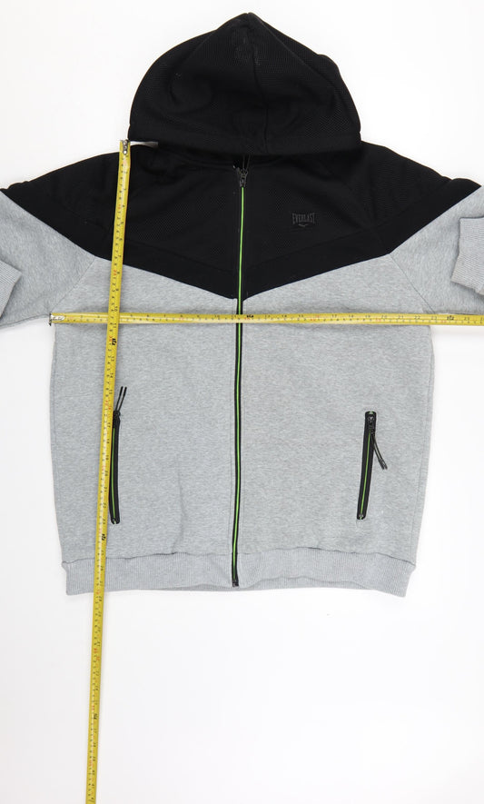 Everlast Men’s Grey Full Zip Hoodie 2XL Sports Fleece