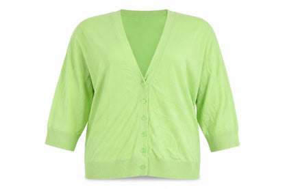 Gap Womens Green Cotton V-Neck Button Cardigan XL