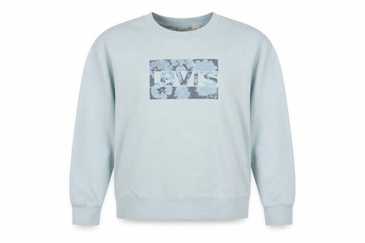 Levi's Women's Blue XL Pullover Sweatshirt with Floral Logo