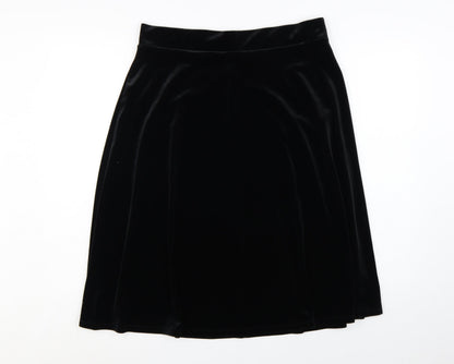 Marks and Spencer Women’s Black Velvet A-Line Skirt Size 14