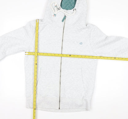 Brakeburn Women’s Grey Quilted Full Zip Hoodie Size 12