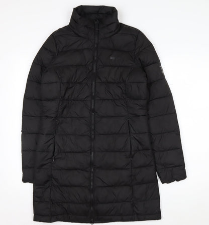 Regatta Womens Black Long Puffer Coat Size 8 Water Resistant