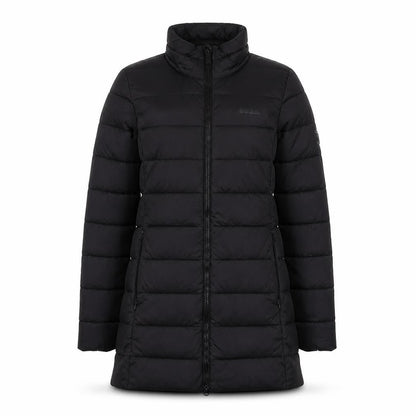 Regatta Womens Black Long Puffer Coat Size 8 Water Resistant