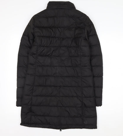 Regatta Womens Black Long Puffer Coat Size 8 Water Resistant