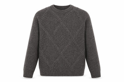 Marks & Spencer Men's Brown XL Crew Neck Wool Blend Jumper