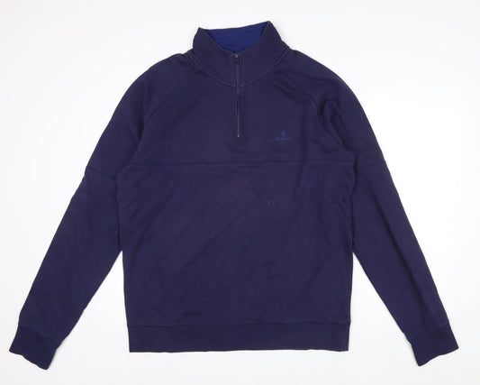 GANT Men's Blue 2XL Tech Prep 1/4 Zip Pullover Sweatshirt