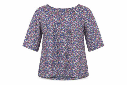 Mistral Women’s Multicoloured Floral Cotton Tunic Blouse Size 8