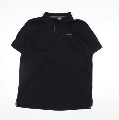 Donnay Men's Black Polo Shirt M Regular Fit Sports Top