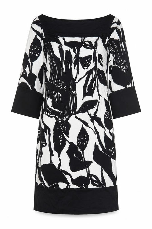 Coast Women Black White Floral Off Shoulder Shift Dress Size 8