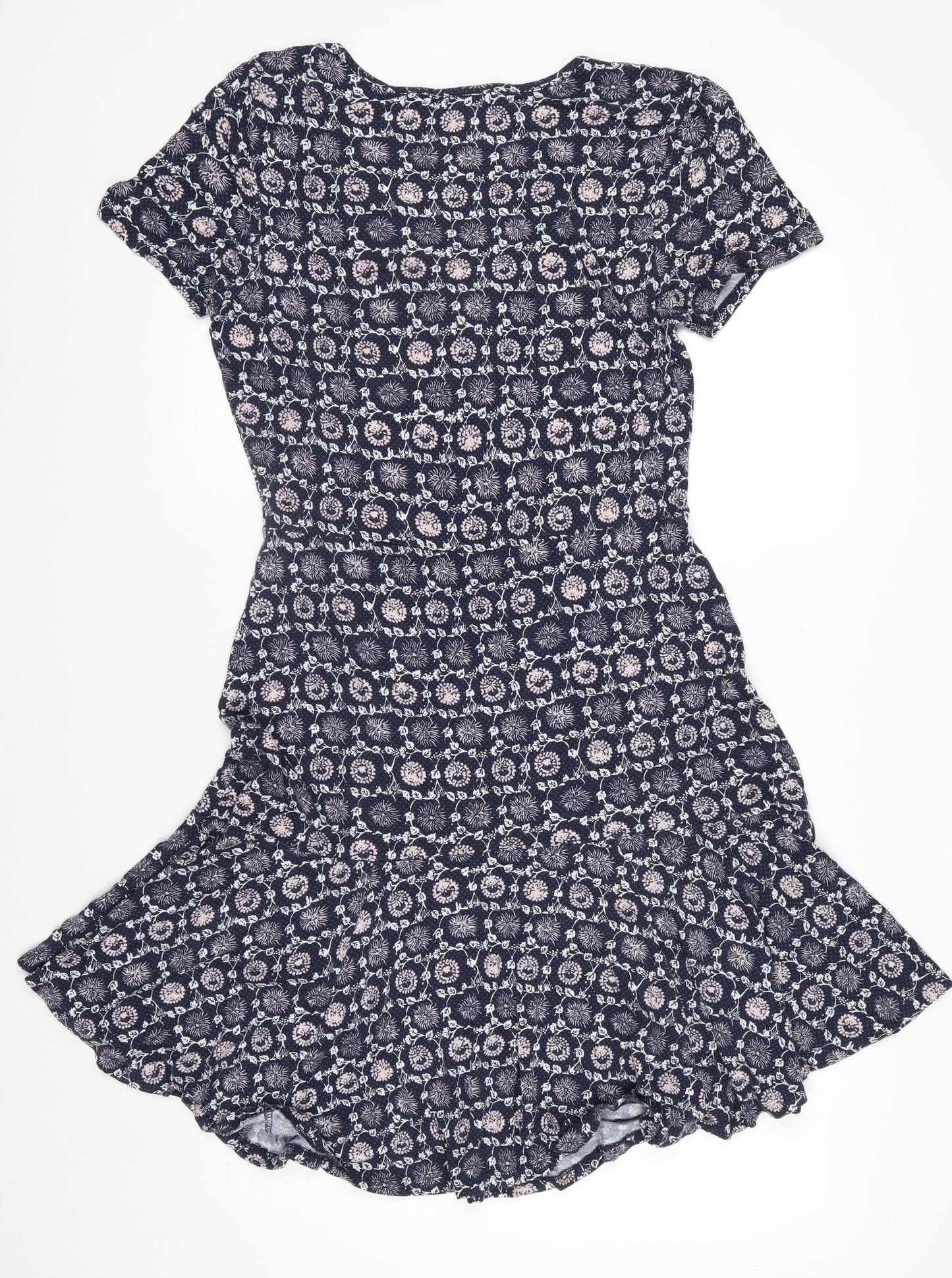 Next Women's Blue Floral Fit & Flare Dress Size 12