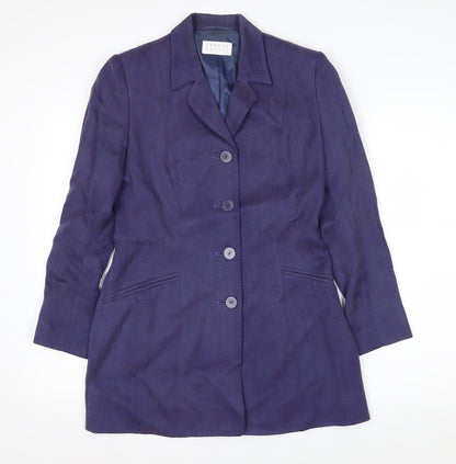Precis Petite Purple Viscose Tailored Single-Breasted Jacket Size 8