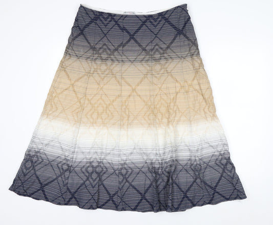 Marks and Spencer Per Una Women’s Multicoloured A-Line Midi Skirt Size 14