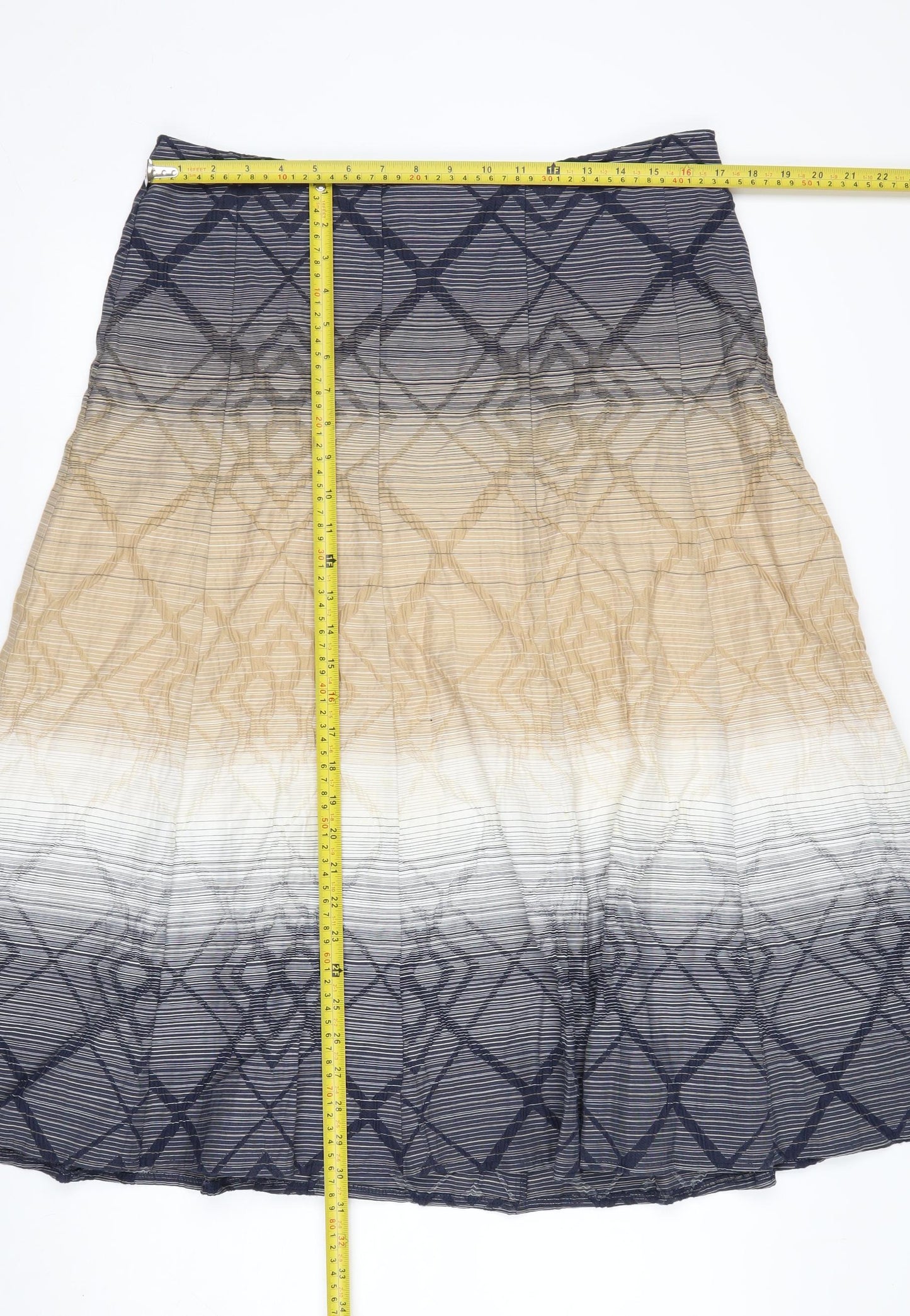 Marks and Spencer Per Una Women’s Multicoloured A-Line Midi Skirt Size 14