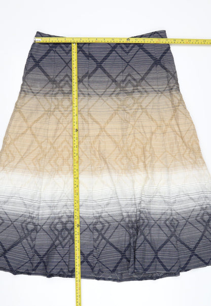 Marks and Spencer Per Una Women’s Multicoloured A-Line Midi Skirt Size 14