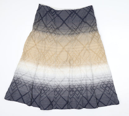 Marks and Spencer Per Una Women’s Multicoloured A-Line Midi Skirt Size 14